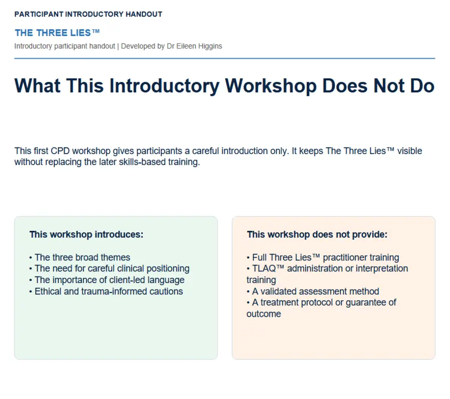 What This Introductory Workshop Does Not Do